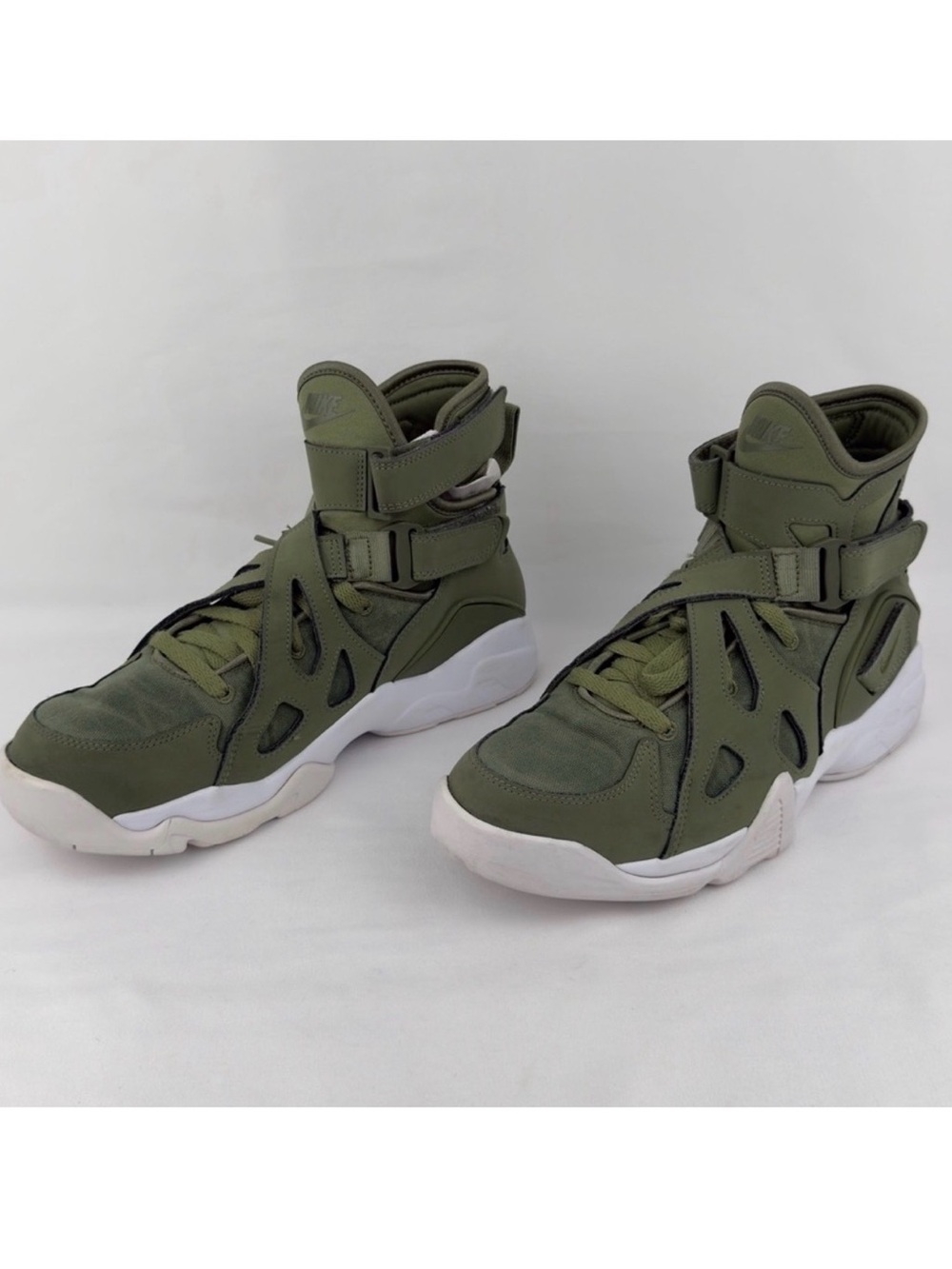 Nike Air Unlimited 889013-300 Green High Top Strap Basketball Shoes Men’s 8.5